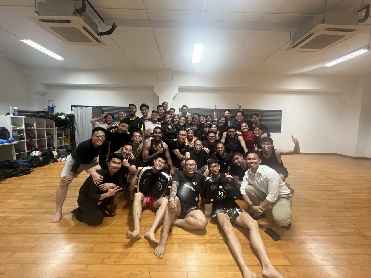 One Zeus Solutions corporate Muay Thai session at Khao Noi Gym